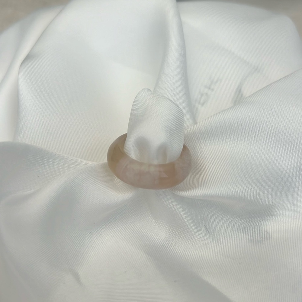 Size 5.25 // Natural Flower Agate Ring - New/Unworn